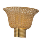 Alora Mood Kai 2 Light Wall Light in Brushed Gold & Rattan