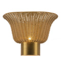Alora Mood Kai 2 Light Wall Light in Brushed Gold & Rattan