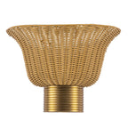 Alora Mood Kai 2 Light Wall Light in Brushed Gold & Rattan