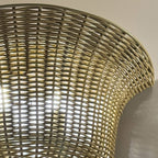 Alora Mood Kai 2 Light Wall Light in Brushed Gold & Rattan