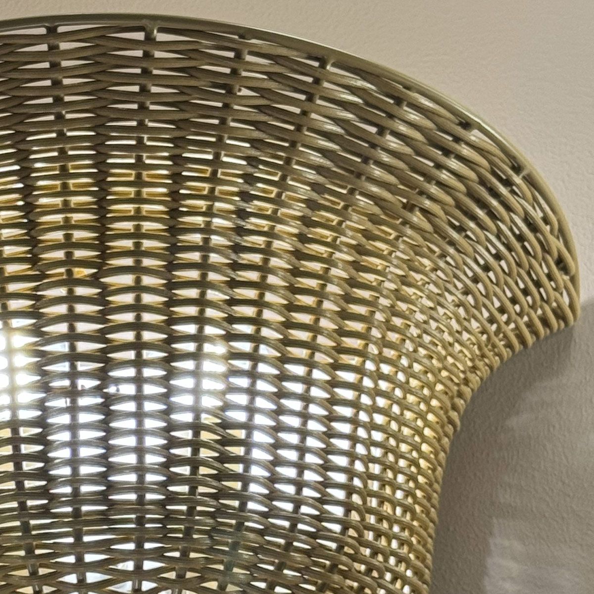 Alora Mood Kai 2 Light Wall Light in Brushed Gold & Rattan