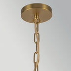 Alora Mood Kai Small Pendant in Brushed Gold & Rattan