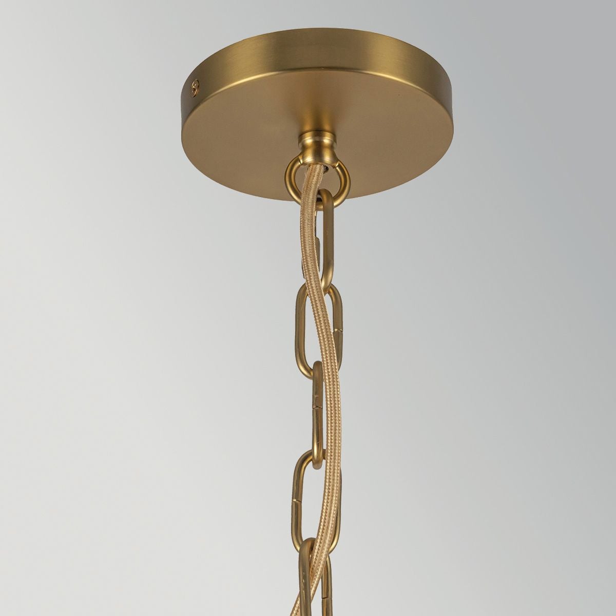 Alora Mood Kai Small Pendant in Brushed Gold & Rattan