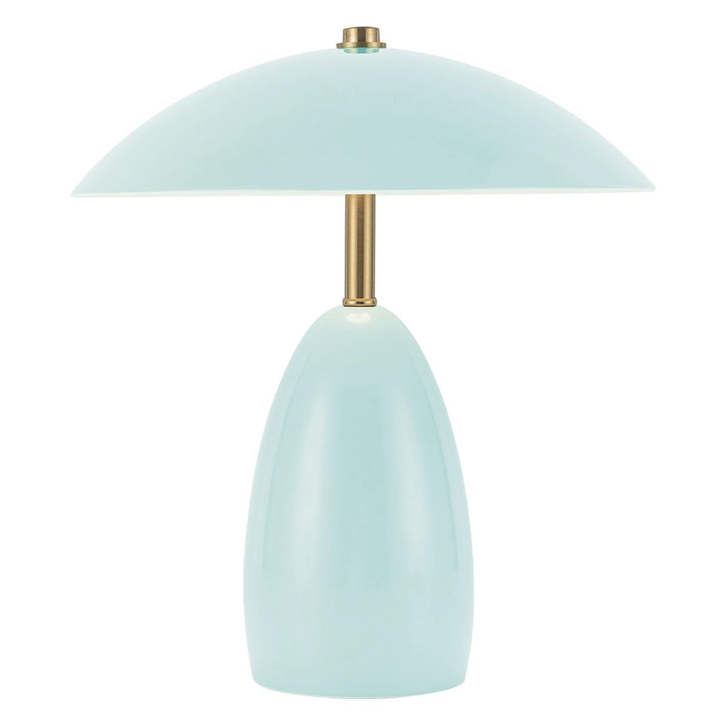 Alora Mood Poppy 12V LED Rechargeable Small Table in Cerulean Light Blue