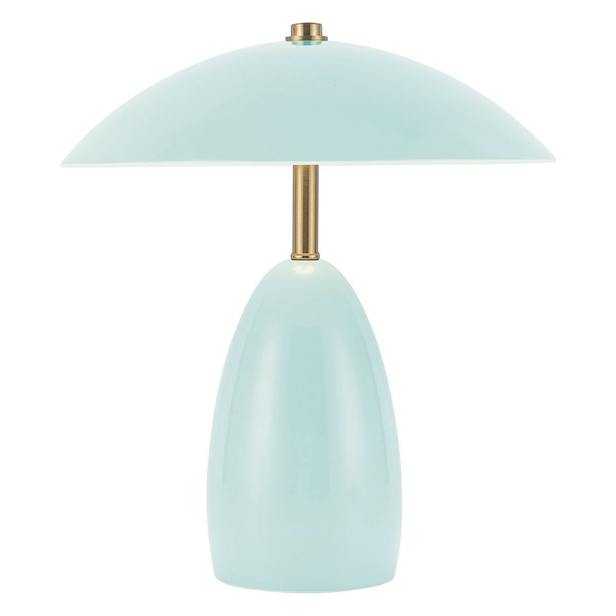 Alora Mood Poppy 12V LED Rechargeable Small Table in Cerulean Light Blue