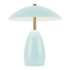 Alora Mood Poppy 12V LED Rechargeable Small Table in Cerulean Light Blue