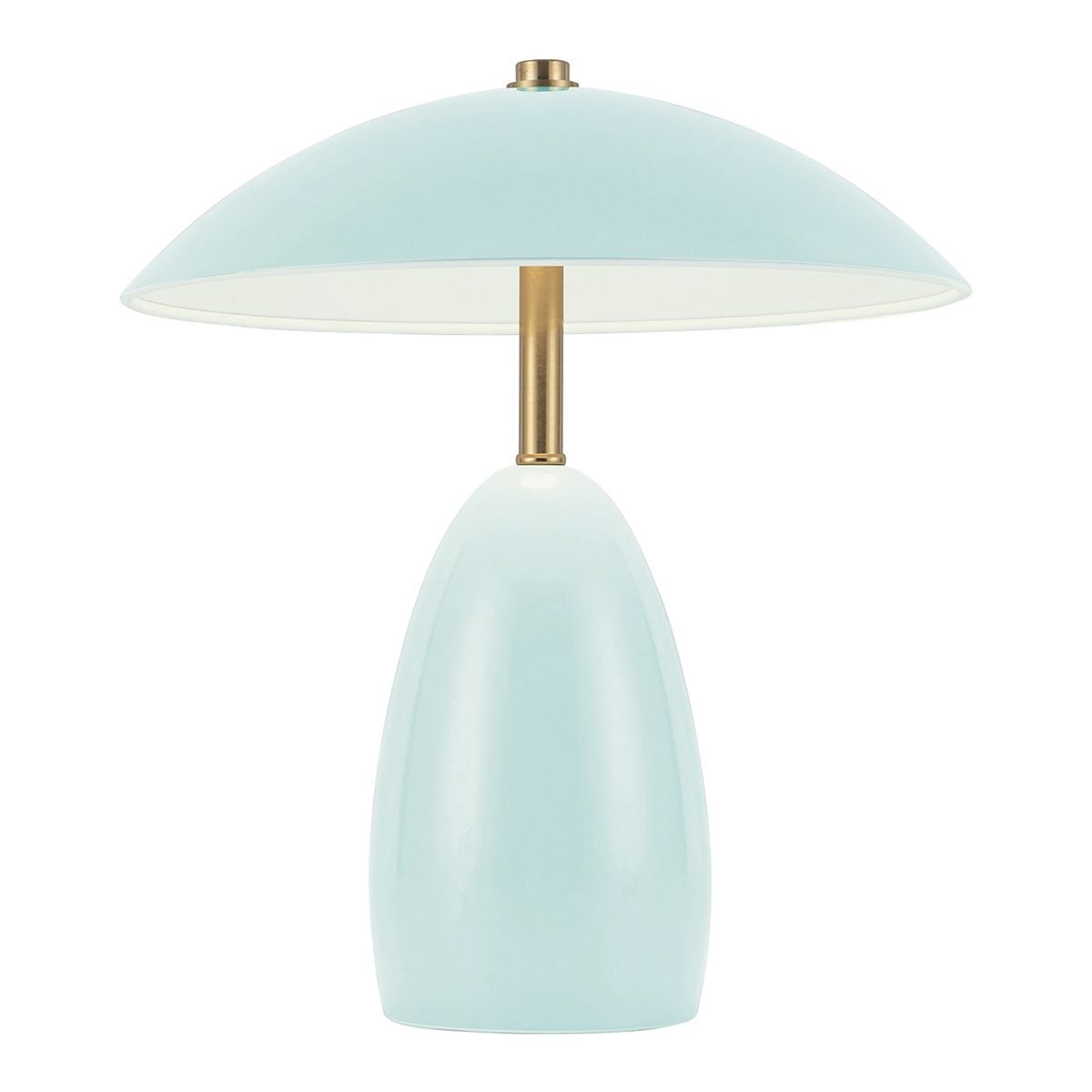 Alora Mood Poppy 12V LED Rechargeable Small Table in Cerulean Light Blue
