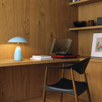 Alora Mood Poppy 12V LED Rechargeable Small Table in Cerulean Light Blue