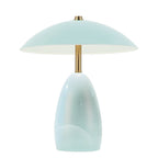 Alora Mood Poppy 12V LED Rechargeable Small Table in Cerulean Light Blue