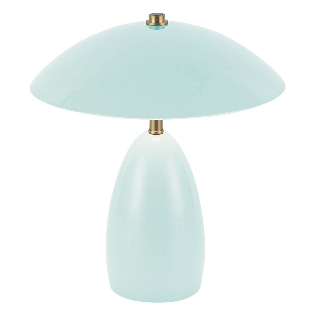 Alora Mood Poppy 12V LED Rechargeable Small Table in Cerulean Light Blue