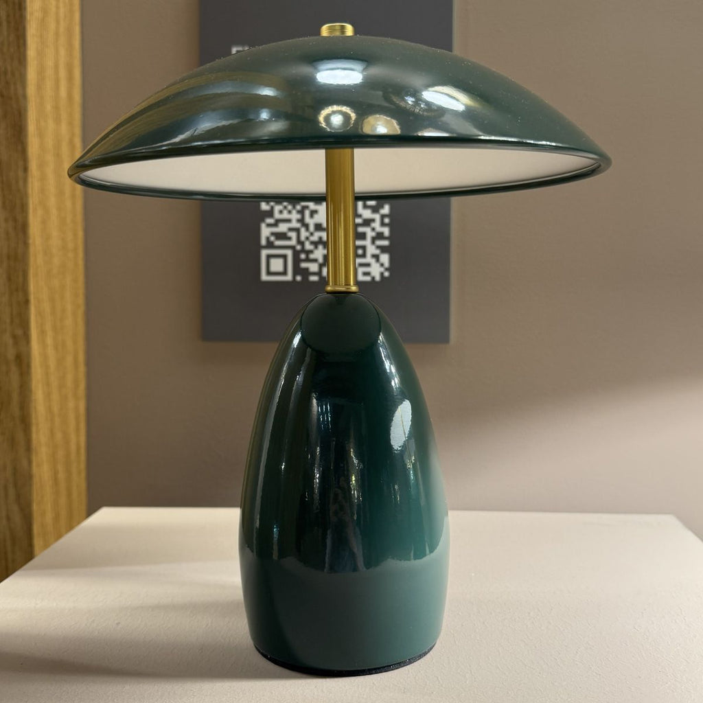 Alora Mood Poppy 12V LED Rechargeable Small Table in Pine Green