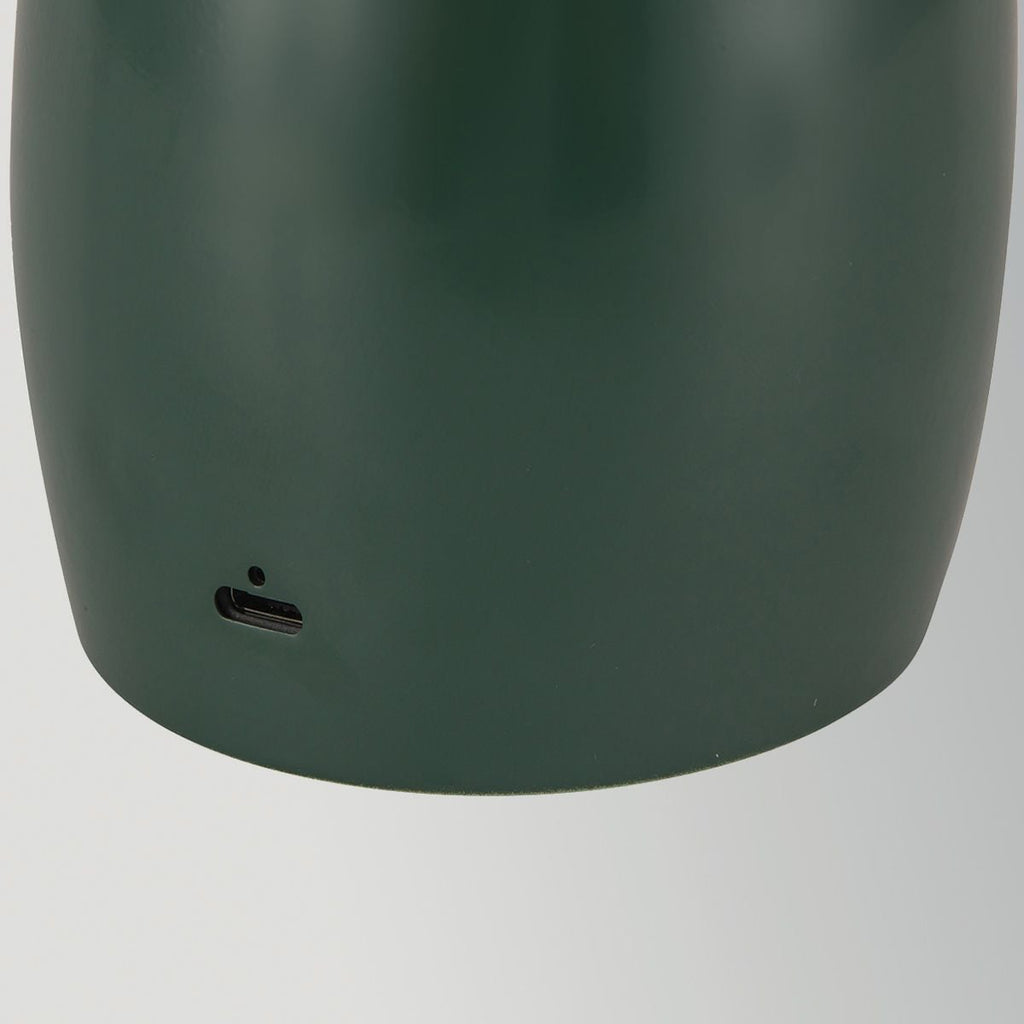 Alora Mood Poppy 12V LED Rechargeable Small Table in Pine Green