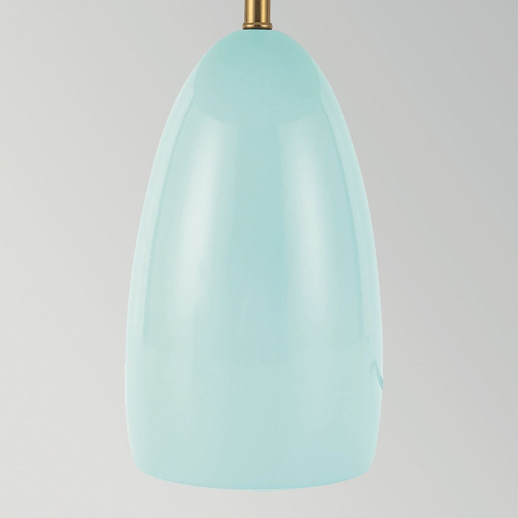 Alora Mood Poppy LED Medium Table Lamp in Cerulean Light Blue