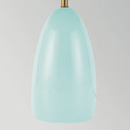 Alora Mood Poppy LED Medium Table Lamp in Cerulean Light Blue