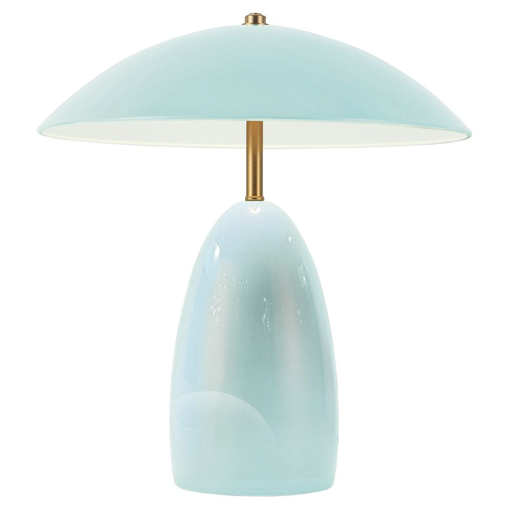 Alora Mood Poppy LED Medium Table Lamp in Cerulean Light Blue