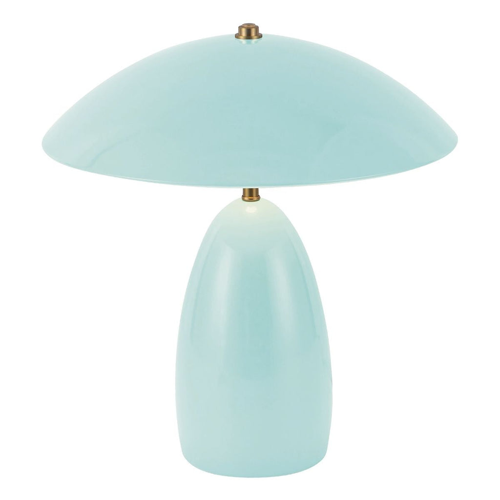 Alora Mood Poppy LED Medium Table Lamp in Cerulean Light Blue