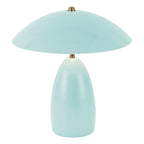 Alora Mood Poppy LED Medium Table Lamp in Cerulean Light Blue