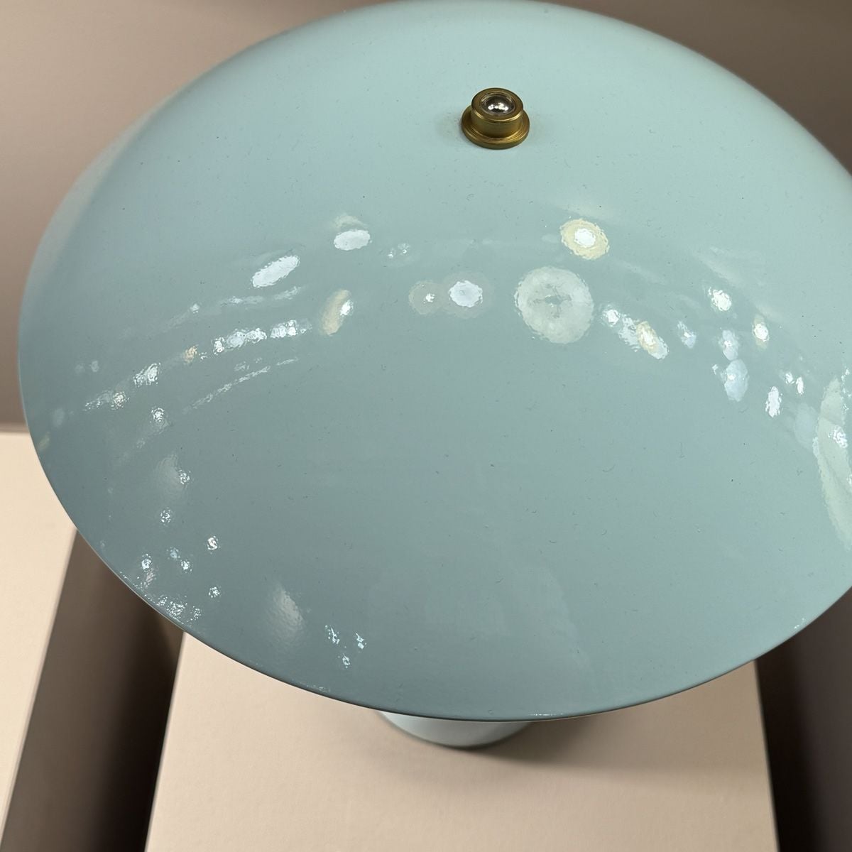 Alora Mood Poppy LED Medium Table Lamp in Cerulean Light Blue