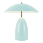 Alora Mood Poppy LED Medium Table Lamp in Cerulean Light Blue