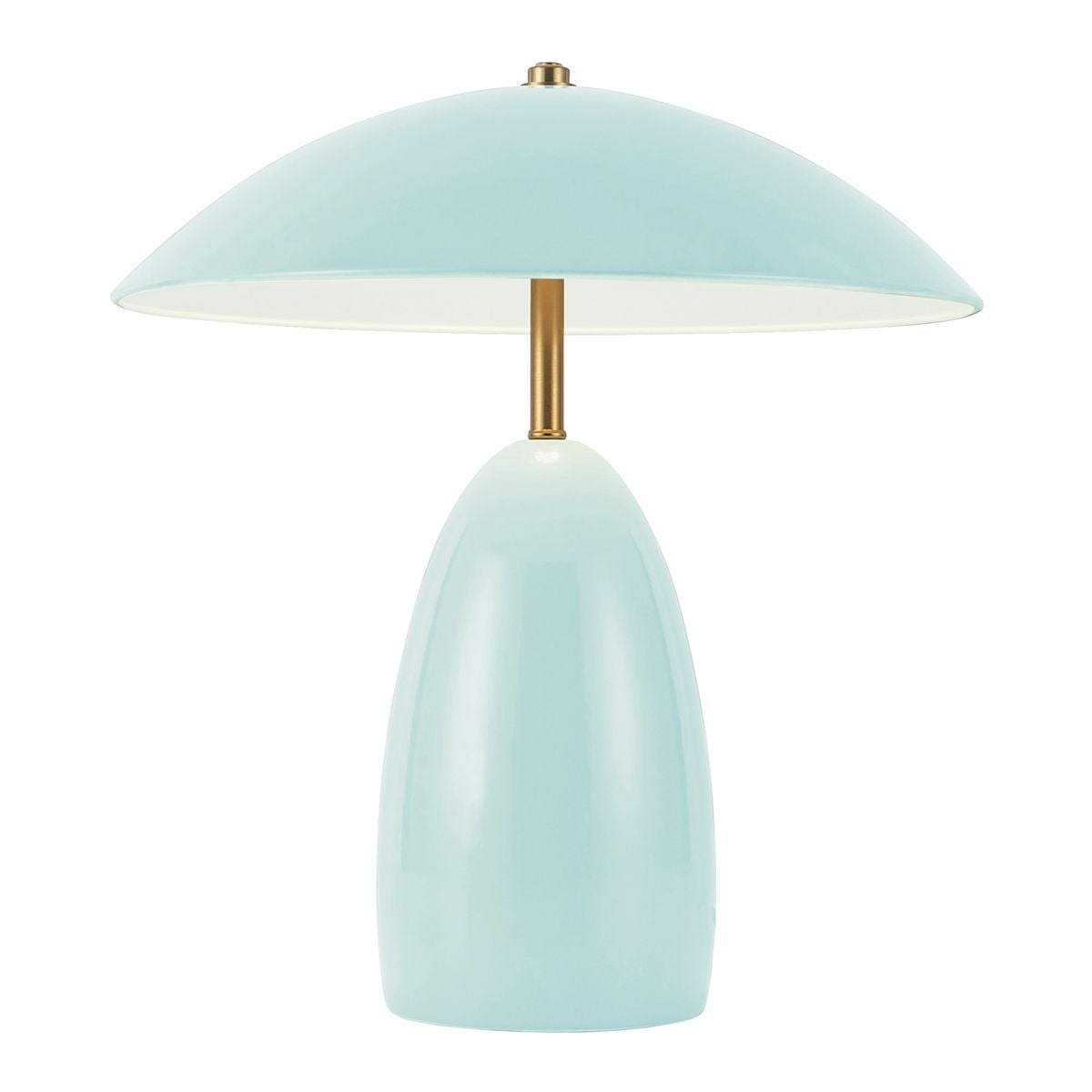 Alora Mood Poppy LED Medium Table Lamp in Cerulean Light Blue