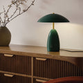 Alora Mood Poppy LED Medium Table Lamp in Pine Green