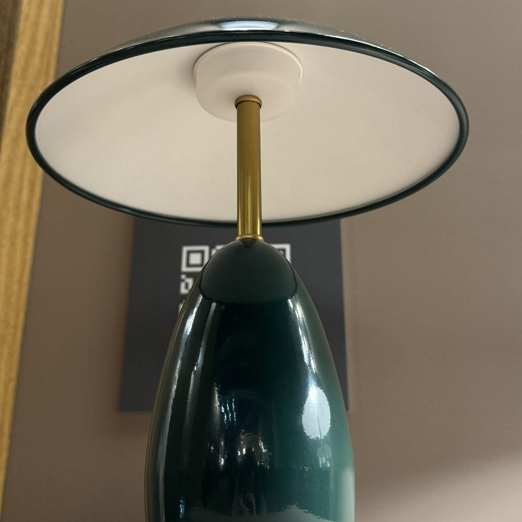 Alora Mood Poppy LED Medium Table Lamp in Pine Green