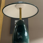 Alora Mood Poppy LED Medium Table Lamp in Pine Green