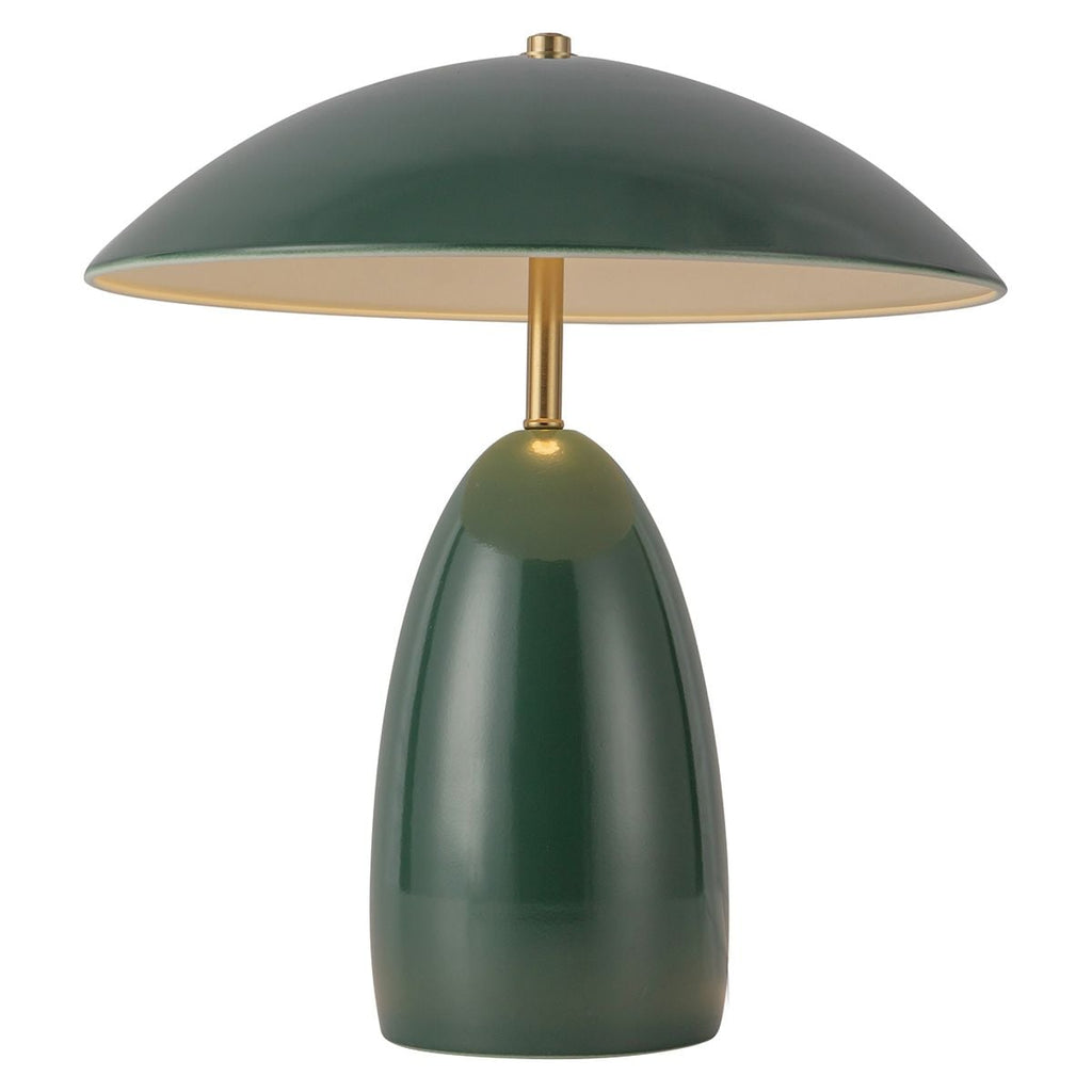 Alora Mood Poppy LED Medium Table Lamp in Pine Green