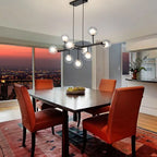 Schuller Altais 9 Light Multi-Arm Pendant Light in Black