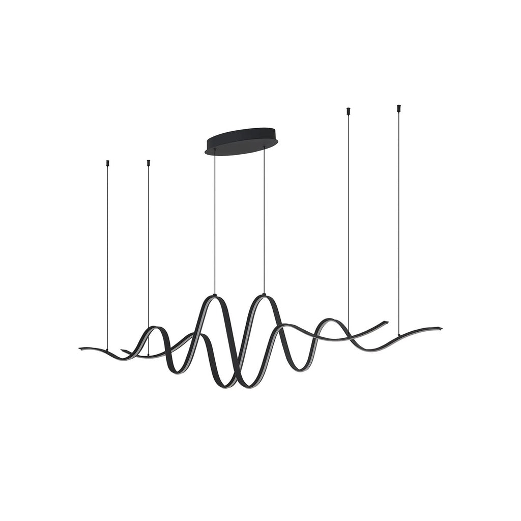 Regent Altkirch Double Wave LED Pendant Light - Dark Grey