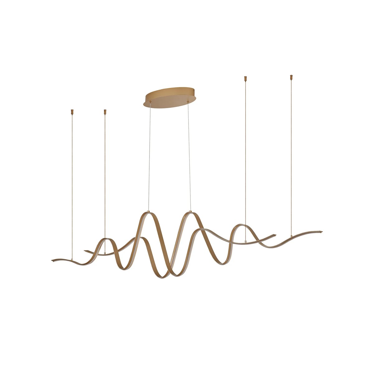 Regent Altkirch Double Wave LED Pendant Light - Gold