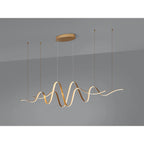Regent Altkirch Double Wave LED Pendant Light - Gold