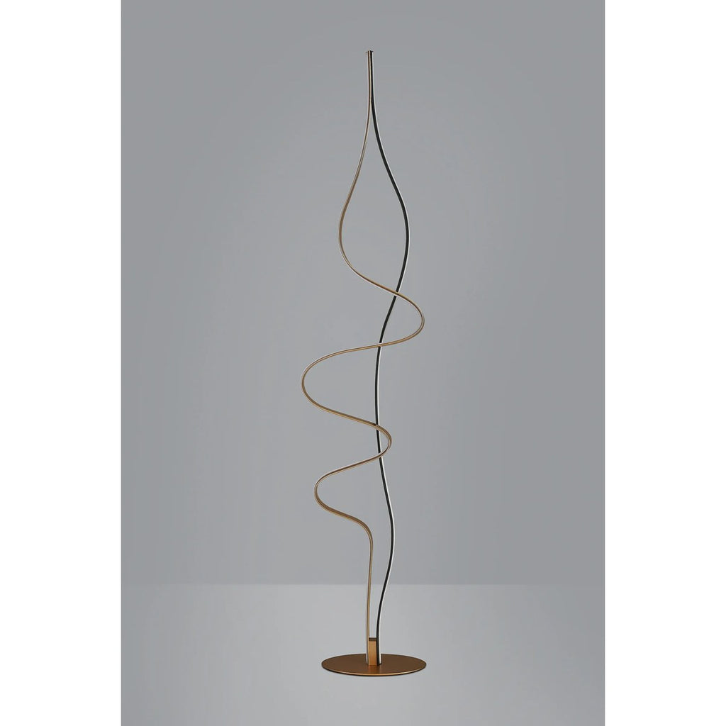 Regent Altkirch 36W LED Floor Lamp in Gold and Black