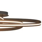 Regent Altkirch Double Loop LED Flush Ceiling Light - Dark Grey