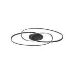 Regent Altkirch Double Loop LED Flush Ceiling Light - Dark Grey