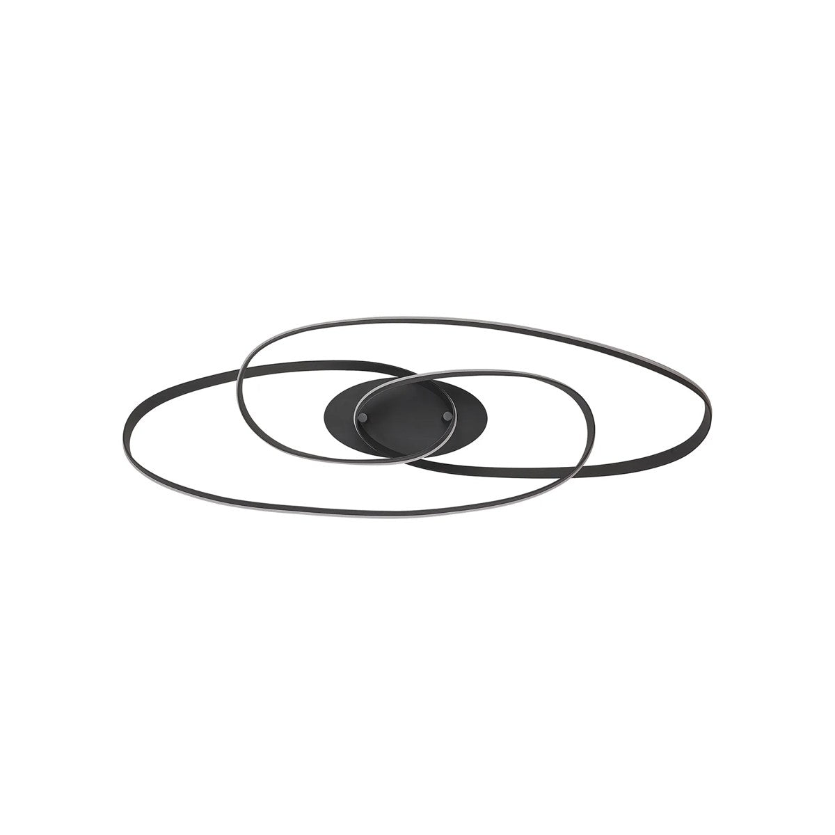 Regent Altkirch Double Loop LED Flush Ceiling Light - Dark Grey