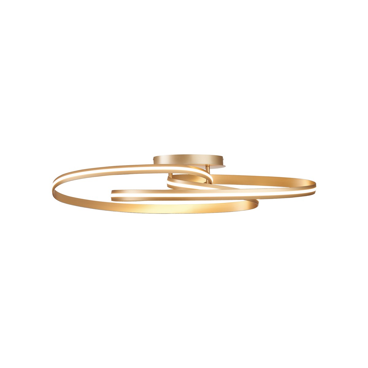 Regent Altkirch Double Loop LED Flush Ceiling Light - Gold