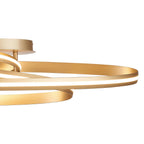 Regent Altkirch Double Loop LED Flush Ceiling Light - Gold