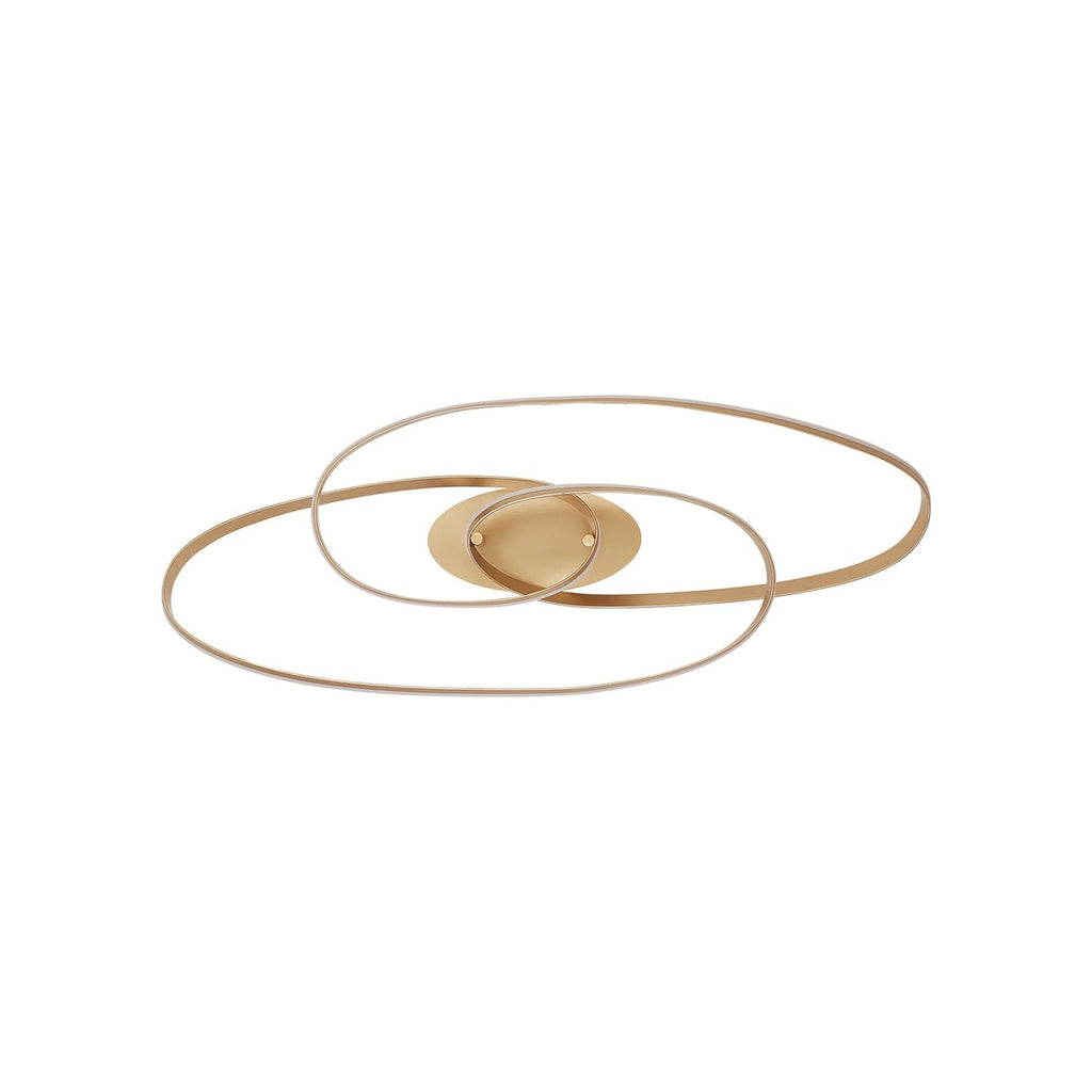 Regent Altkirch Double Loop LED Flush Ceiling Light - Gold