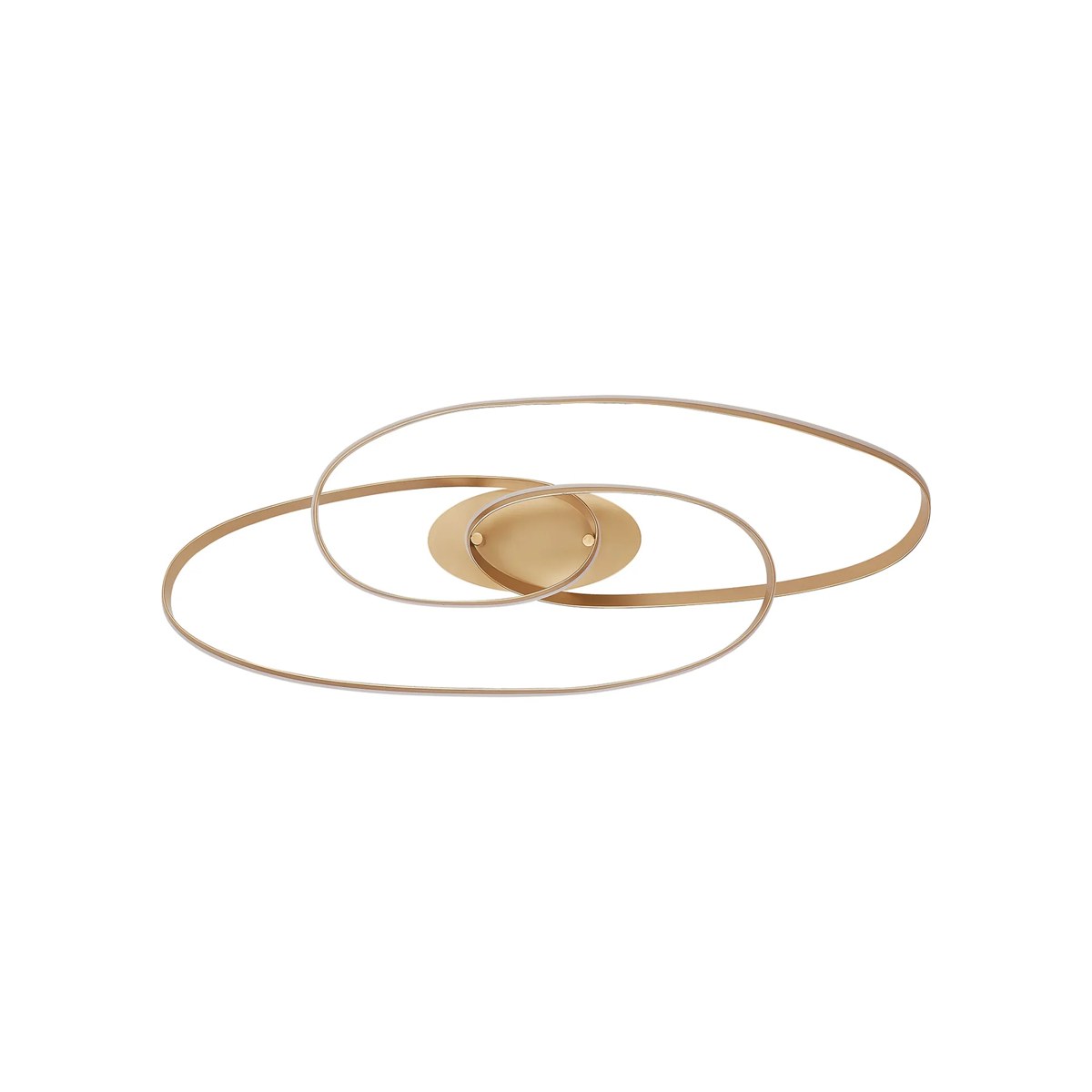 Regent Altkirch Double Loop LED Flush Ceiling Light - Gold