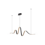 Regent Altkirch Wave LED Pendant Light - Dark Grey