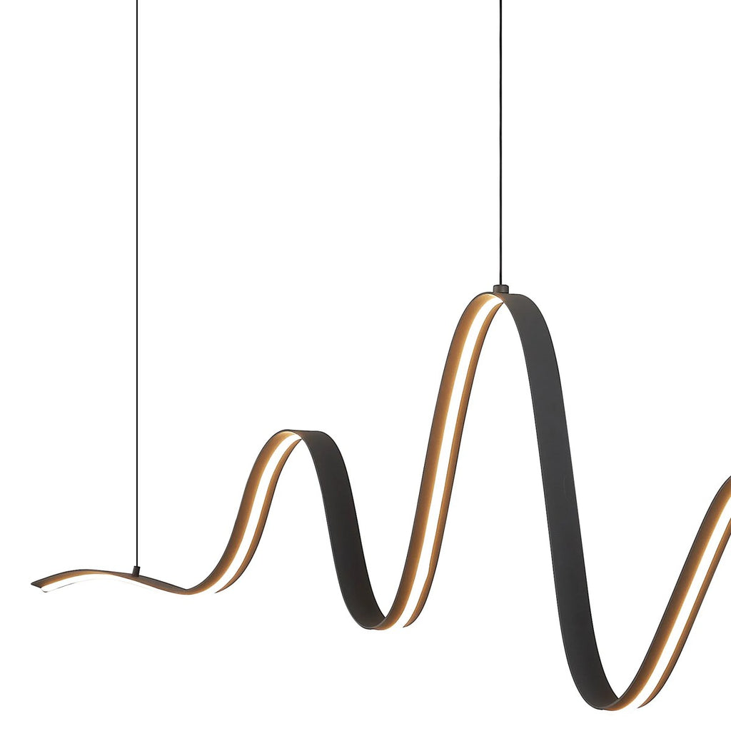 Regent Altkirch Wave LED Pendant Light - Dark Grey