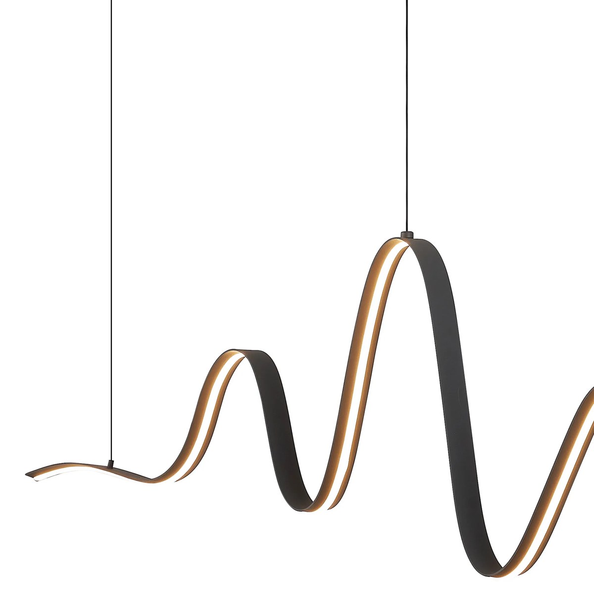 Regent Altkirch Wave LED Pendant Light - Dark Grey
