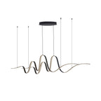 Regent Altkirch 1980mm Double Wave LED Pendant Light - Dark Grey