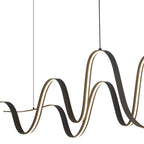 Regent Altkirch 1980mm Double Wave LED Pendant Light - Dark Grey