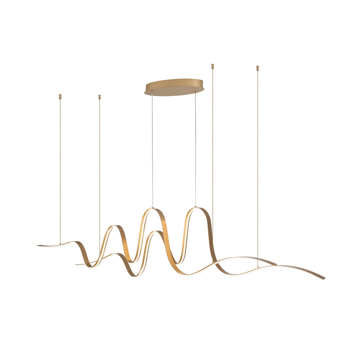 Regent Altkirch 1980mm Double Wave LED Pendant Light - Gold
