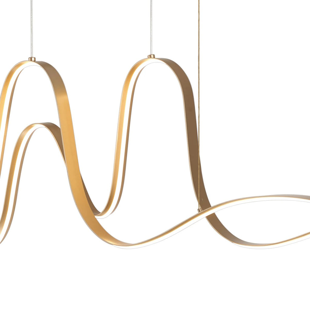 Regent Altkirch 1980mm Double Wave LED Pendant Light - Gold