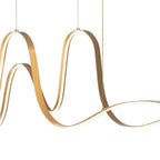Regent Altkirch 1980mm Double Wave LED Pendant Light - Gold