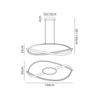 Regent Altkirch Loop LED Pendant Light - dimensions