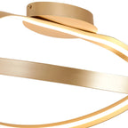 Regent Altkirch Loop LED Semi Flush Ceiling Light - Gold